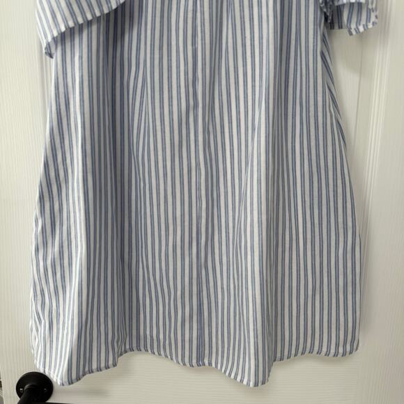 Andree by Unit New Women's Striped Pockets Cold Shoulder Dress Size Medium - Picture 13 of 13